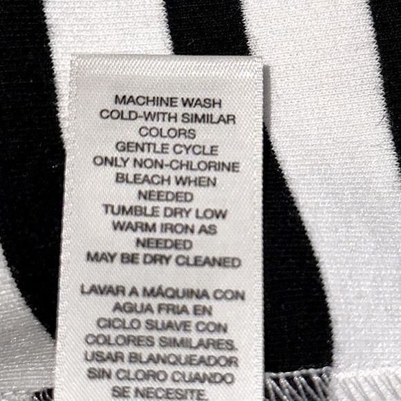 Chico's Jacket Size 1 (8) Ponte Striped Black & White - Picture 14 of 16